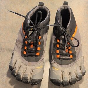 Vibram FiveFingers Black and Orange Toe Shoes